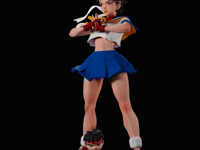Sakura street fighter  3D print model