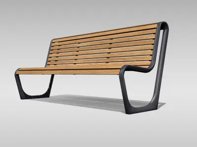 Park Bench 03 Low-poly 3D model purchase