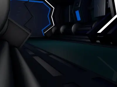 Sci Fi Corridor  3D model 24
