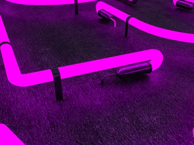 Night Club Neon Sign Low-poly 3D model