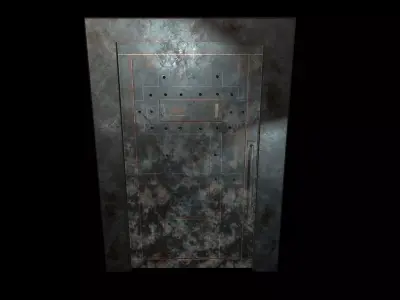 DoorMetalRustV1 Low-poly 3D model