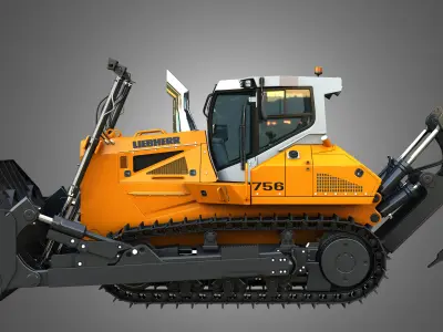 PR 756 Litronic Crawler Dozer 3D model