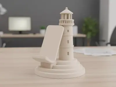 Lighthouse Phone Stand 3D Printable 3D print model