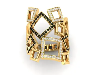 Ring Square Rectangle  G-615 3D print model