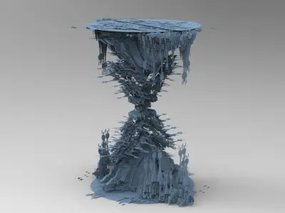 Sci Fi Chrysler Building Tower hourglass tower  3D model