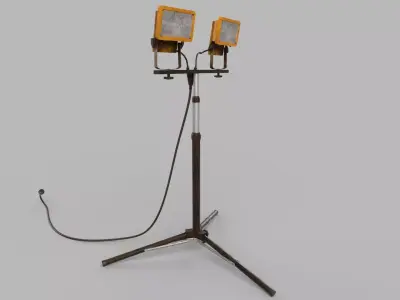  Industrial light Low-poly 3D model