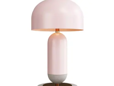 Mushroom Table Lamp Low-poly 3D model