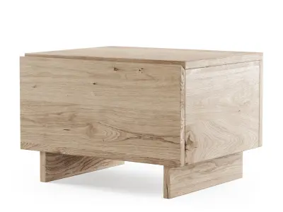 Wooden console and bedside table   Low-poly 3D model