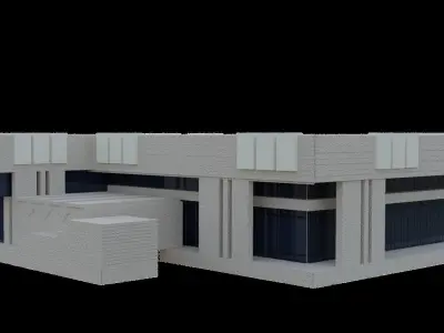 University building Low-poly 3D model
