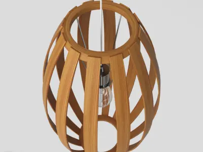 Bentwood Barrel Pendant by West Elm  3D model