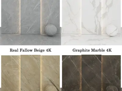 Marble 29 - Calacatta-Graphite-LightGray-RealFallow Texture