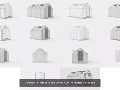 Collection of Greenhouse Venus ALU - 9 Models 3D Model Pack