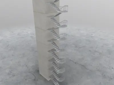 EDDF Lufthansa Tower Low-poly 3D model