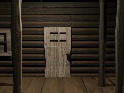 Wild West Wooden House Low-poly 3D model