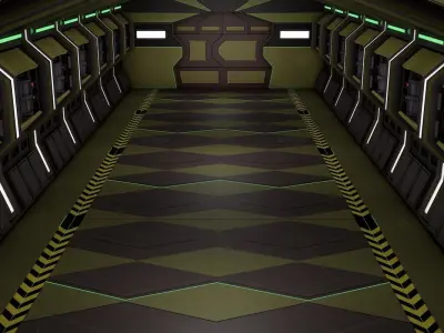 Sci fi interior  3D model