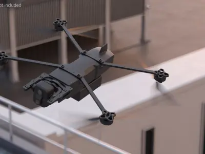  Military Surveillance UAV System Black 