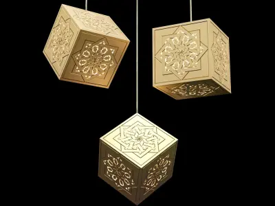 luster   decorated with it geometric decoration 3D model