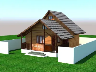 cottage or Farm House Elevation 3D model