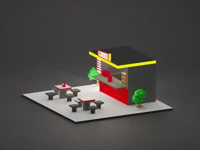 Street Food Isometric 3D model