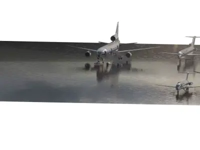 DC-9  DC-8  BOEING 727-25 and 727-200 and L-1011 TRISTAR 3D model