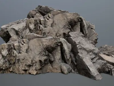 Mountain Low-poly 3D model 13
