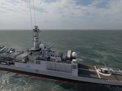 THERMOPYLES GREEK NAVY FRIGATE 3D model