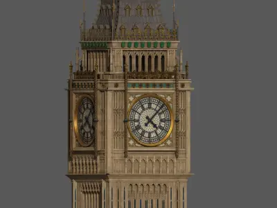 Palace of Westminster and Big Ben 3D model