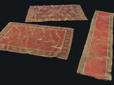 Persian Carpets 7 8 9 Low-poly 3D model