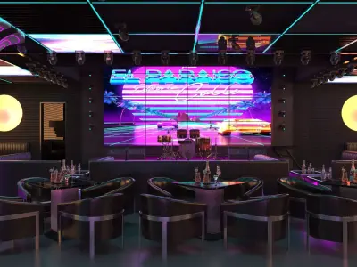 Modern bar  3D model