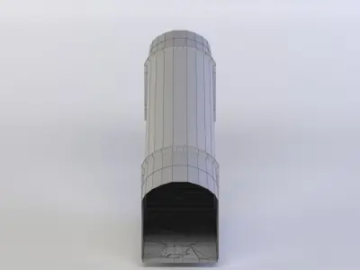 Stairs mailbox Low-poly 3D model