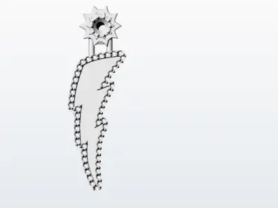 Diamond lighting bolt  3D print model