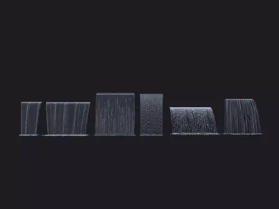 Wall Fountains cascade 3D model