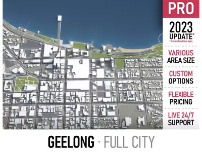 Geelong - 3D City Model Low-poly 3D model