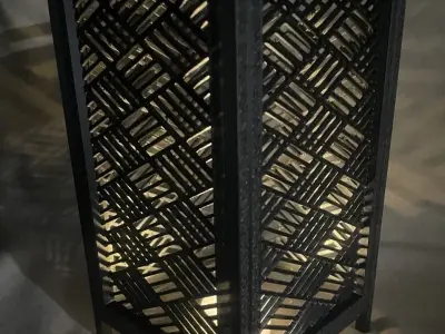 Kumiko Japanese Shoji Lantern - Hishisannoji-Kuzushi 3D print model