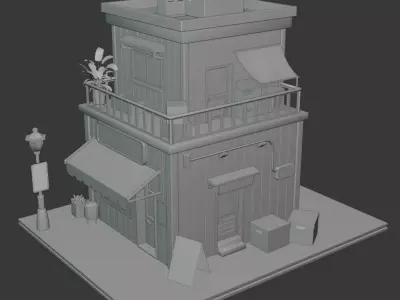 3D Model Lowpoly House - Stylized Free low-poly 3D model