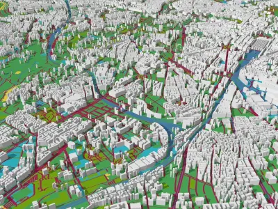Rome City Low-poly 3D model