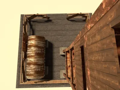 Industrial Filter Tank Low-poly 3D model