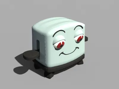 Toasty the brave little toaster Low-poly 3D model