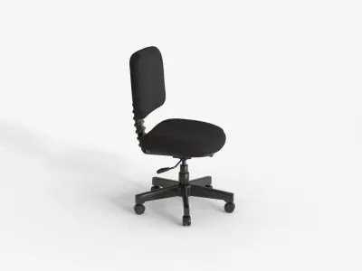 Modern Minimal Office Desk and Chair Set 3D model