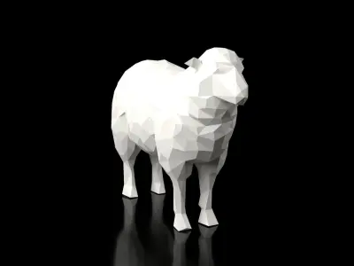 Sheep Low Poligonal Low-poly 3D model
