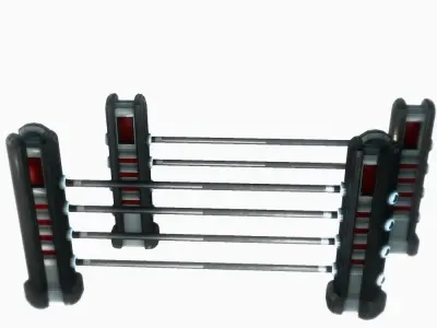 Energy fence pack 02 sci-fi low poly Low-poly 3D model