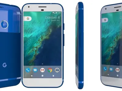 Google Pixel XL Really Blue 3D model