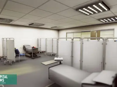Hospital rooms - standard assets 3D model