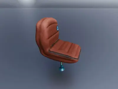 Stylized commander chair sci-fi 3D model