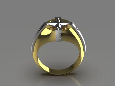 Compass man ring mr0055 3D print model