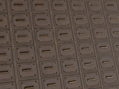 Studded Decorative Wood Panel PBR Texture