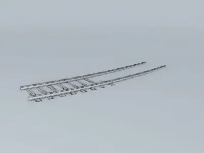 Eco Rail USA Curve Old Steam Days Free 3D model
