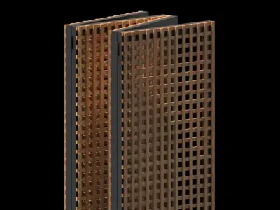 Venetiana pair of wooden bookshelves Free 3D model