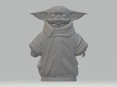 statue Grogu 3D print model