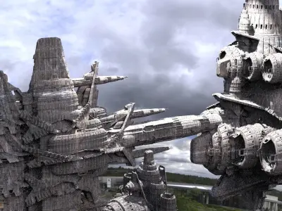 Aztec Future Temples Ships  2 3D model